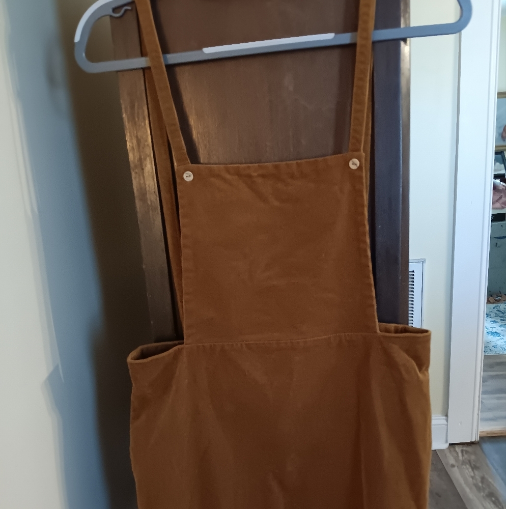 Zara Tan Jumpsuit with Square Neckline